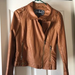 Light brown leather jacket